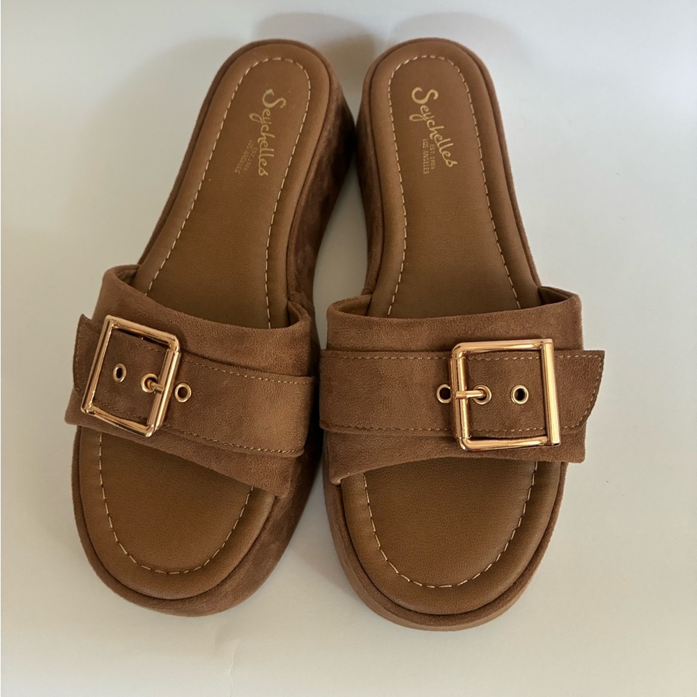 Seychelles Suede Platform Sandals - Picture 2 of 10